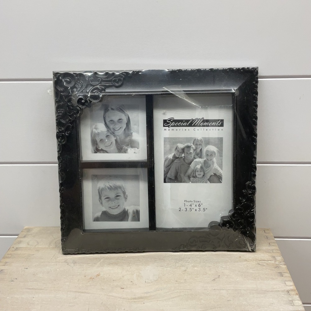 Special Moments Black Collage Picture Frame Ornate Baroque 3 Photo 4x6 3.5x3.5